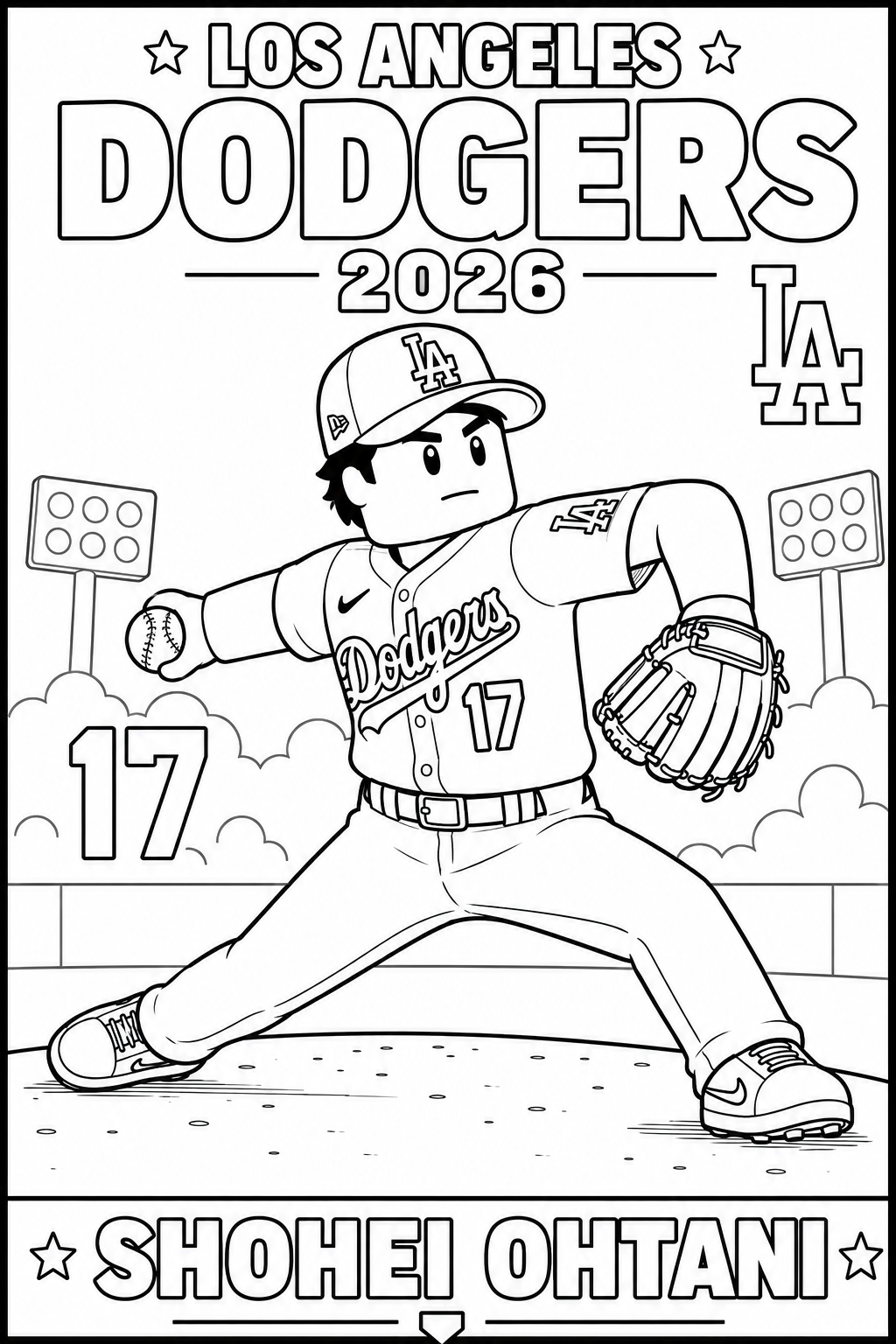 MLB ALL STAR 2026 x ROBLOX 23 Coloring pages