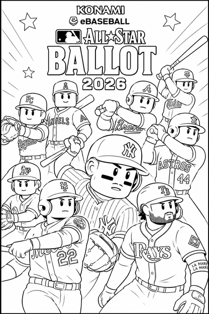 MLB ALL STAR 2026 x ROBLOX 23 Coloring pages