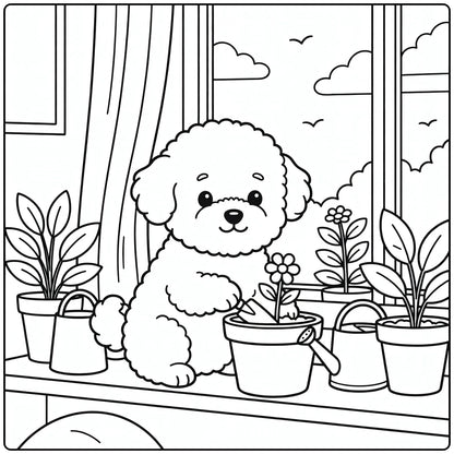30 Cute Dog Coloring Pages for Preschoolers : Printable PDFs To Print