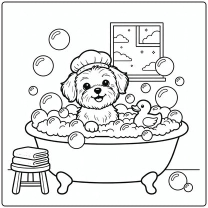 30 Cute Dog Coloring Pages for Preschoolers : Printable PDFs To Print