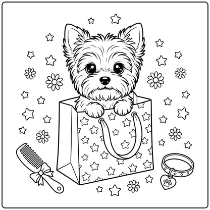 40 Yorkie Coloring Pages: Printable PDFs To Print