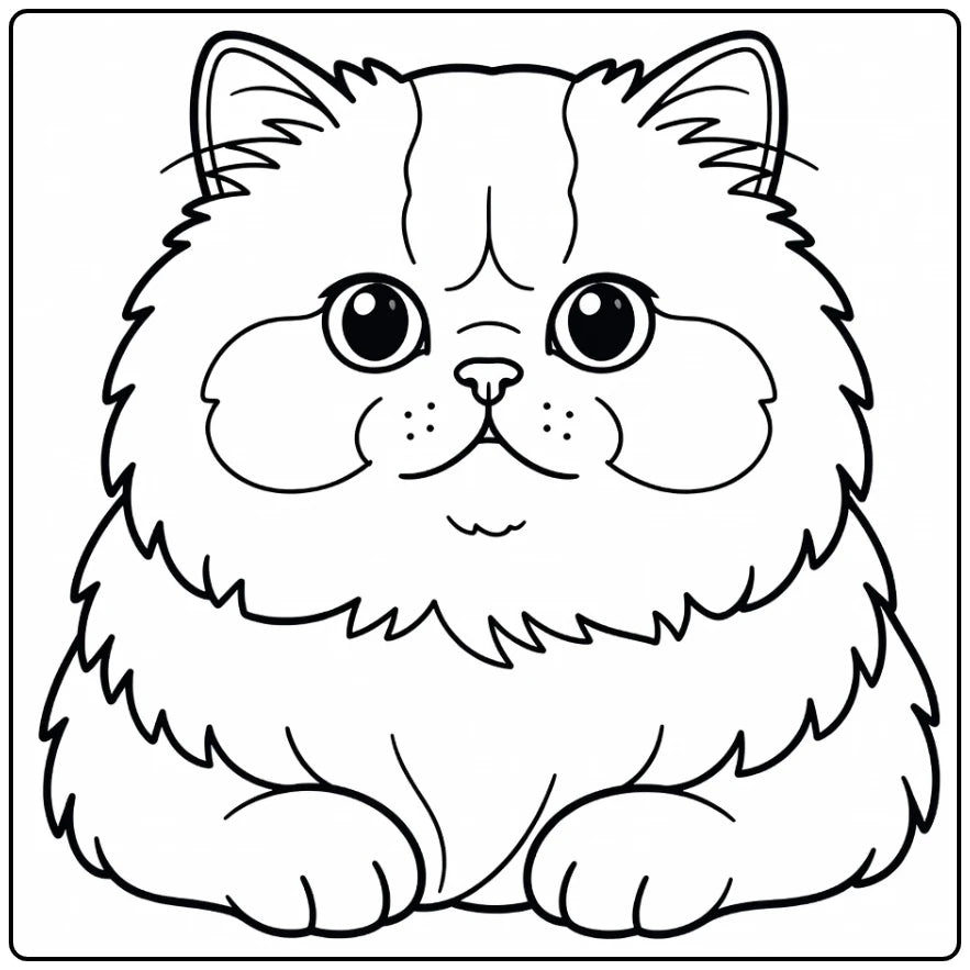 50 Cat Coloring Pages Bundle : Printable PDFs To Print (Pack 1)
