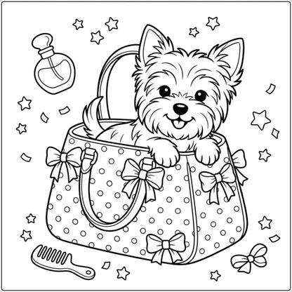 40 Yorkie Coloring Pages: Printable PDFs To Print