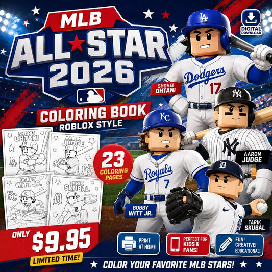 MLB ALL STAR 2026 x ROBLOX 23 Coloring pages