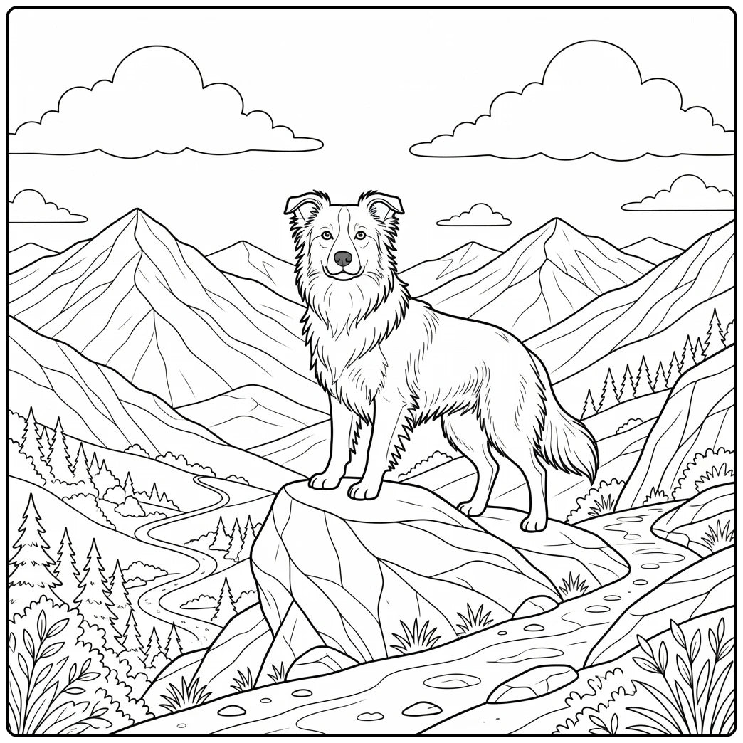 39 Border Collie Dogs Coloring Pages for Preschoolers : Printable PDFs To Print
