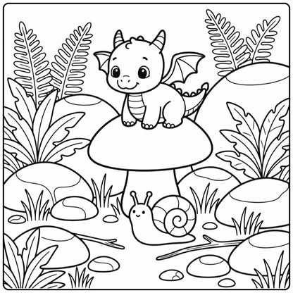 40+ Baby Dragon Coloring Pages