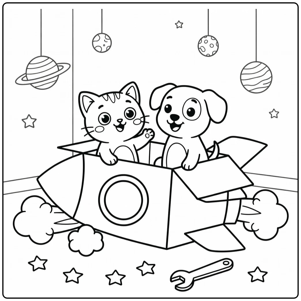 50+ Cat and Dog Coloring Pages: Download & Print