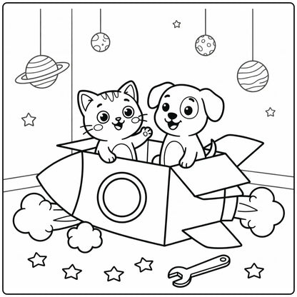 50+ Cat and Dog Coloring Pages: Download & Print