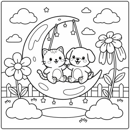 50+ Cat and Dog Coloring Pages: Download & Print