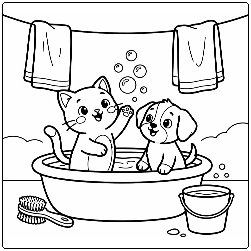 50+ Cat and Dog Coloring Pages: Download & Print
