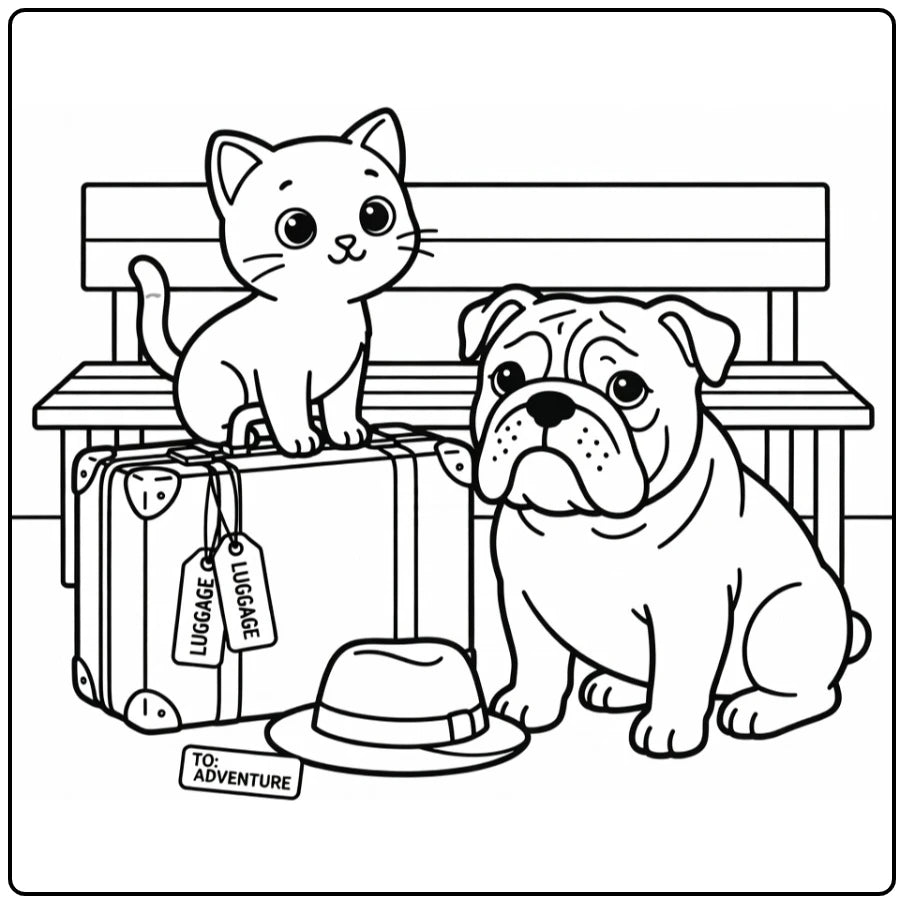 50+ Cat and Dog Coloring Pages: Download & Print