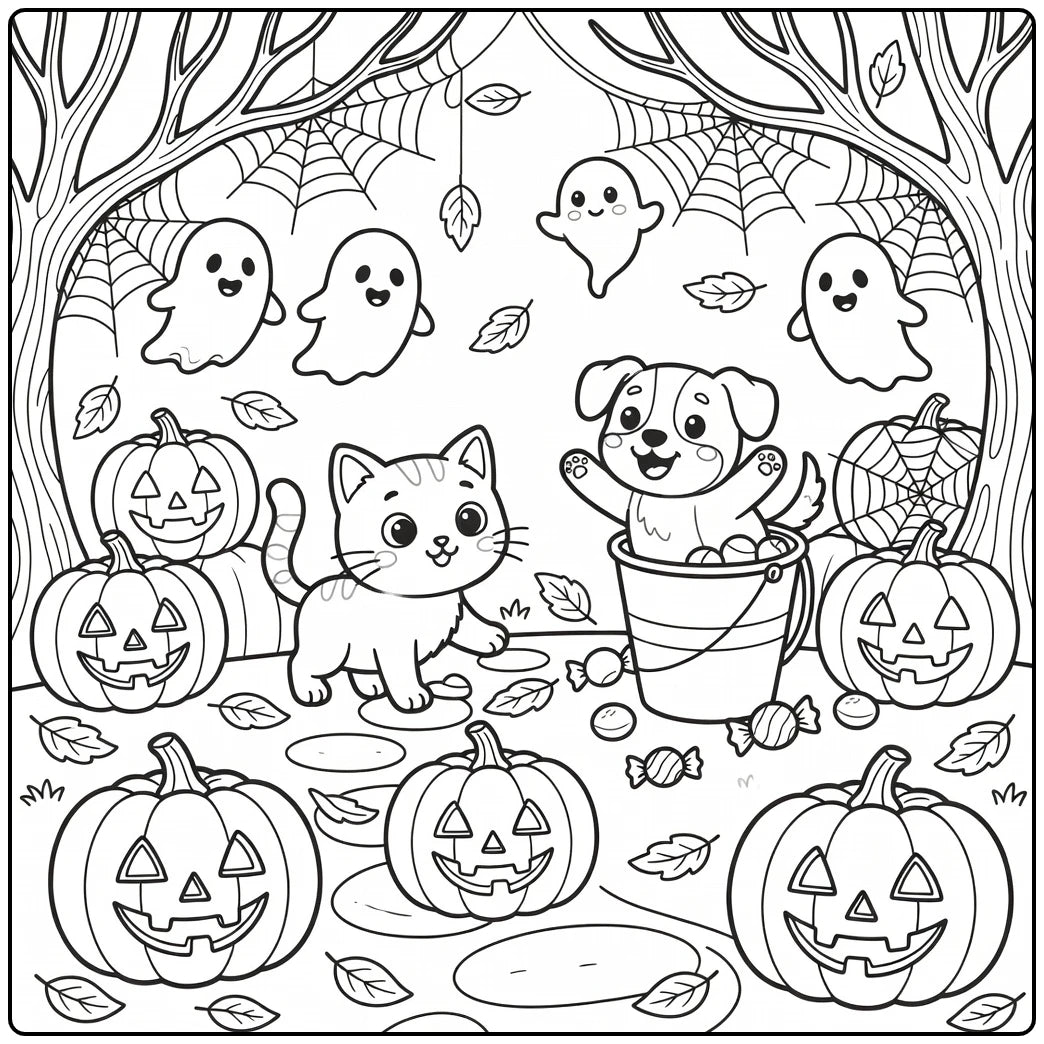 50+ Halloween Cat Coloring Pages: Instant PDF Downloads