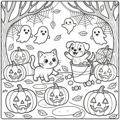50+ Halloween Cat Coloring Pages: Instant PDF Downloads