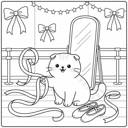 50 Cat Coloring Pages Bundle : Printable PDFs To Print (Pack 1)