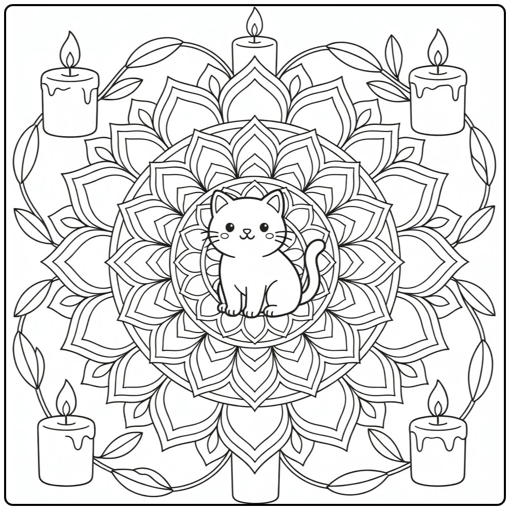 30 Mandala Cats Coloring Pages: Printable PDFs To Print