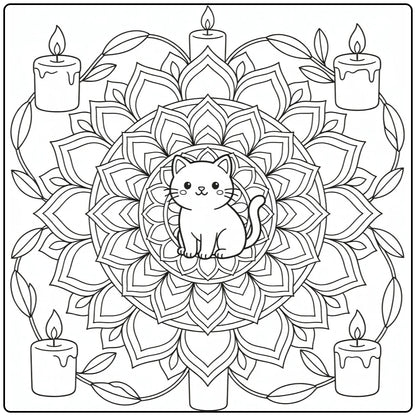 30 Mandala Cats Coloring Pages: Printable PDFs To Print