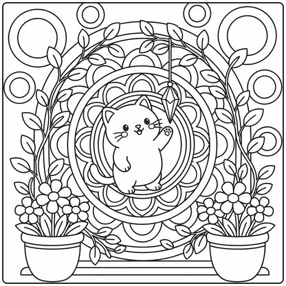 30 Mandala Cats Coloring Pages: Printable PDFs To Print
