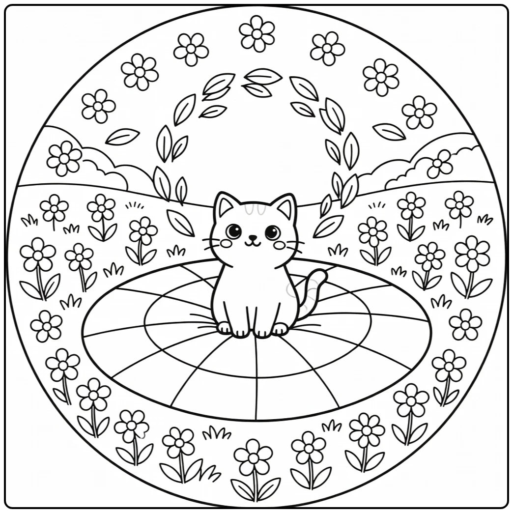 30 Mandala Cats Coloring Pages: Printable PDFs To Print