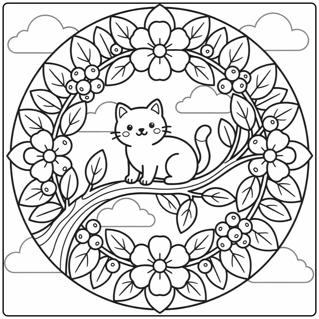 30 Mandala Cats Coloring Pages: Printable PDFs To Print