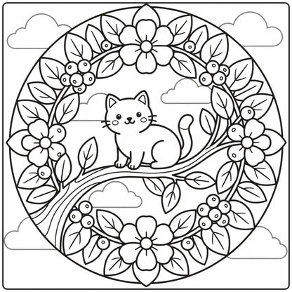 30 Mandala Cats Coloring Pages: Printable PDFs To Print
