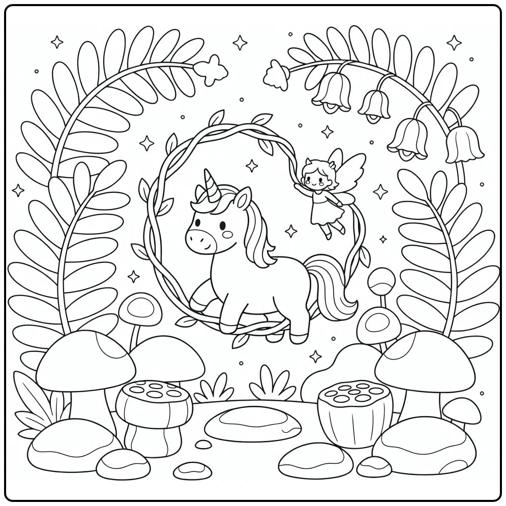 10+ Unicorn Fairy Coloring Pages