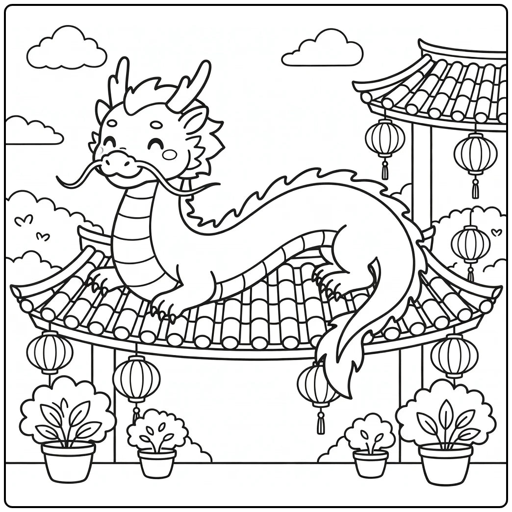 51 Chinese Dragon Coloring Pages
