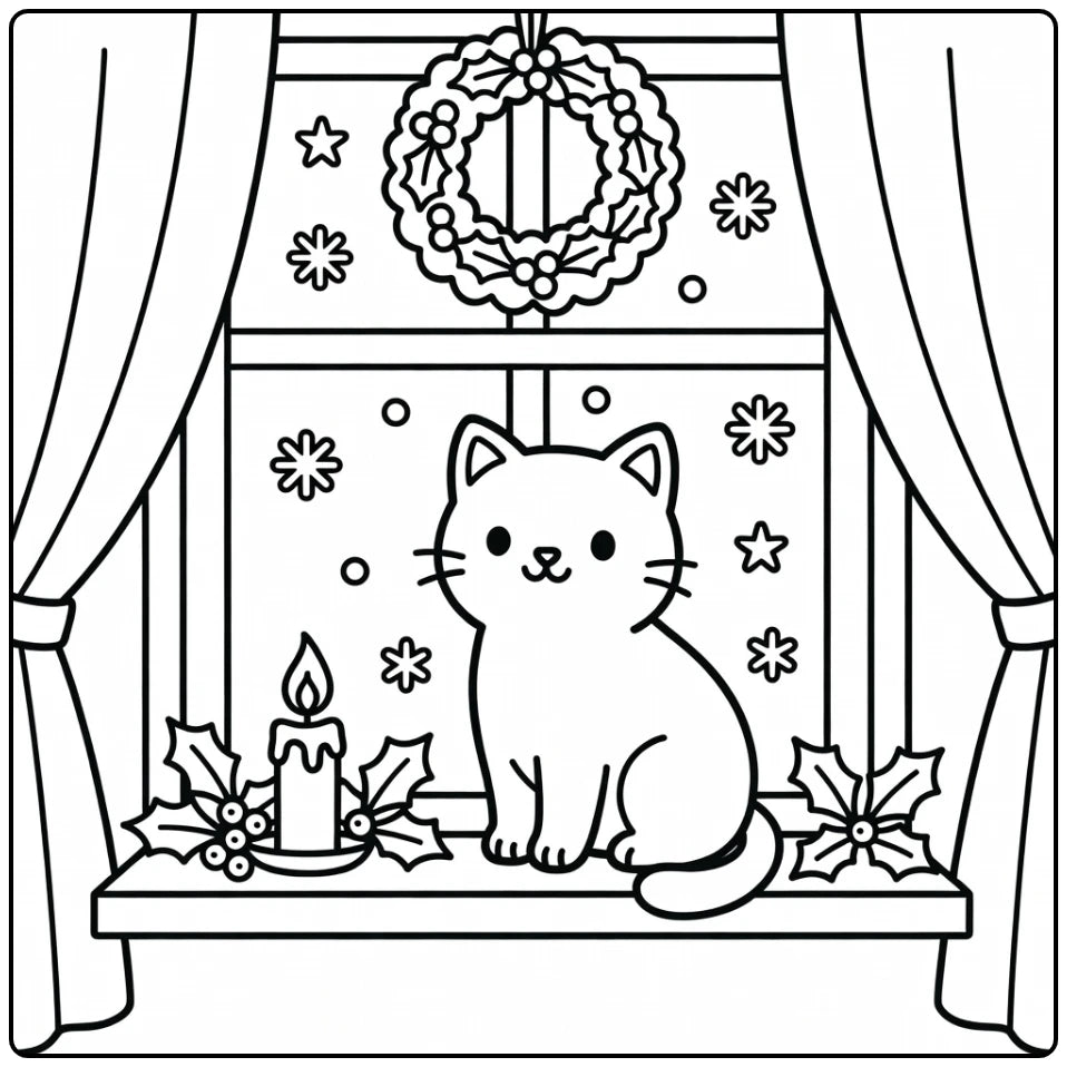 50 Cat Coloring Pages Bundle : Printable PDFs To Print (Pack 2)