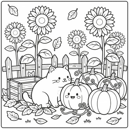 50 Cat Coloring Pages Bundle : Printable PDFs To Print (Pack 2)
