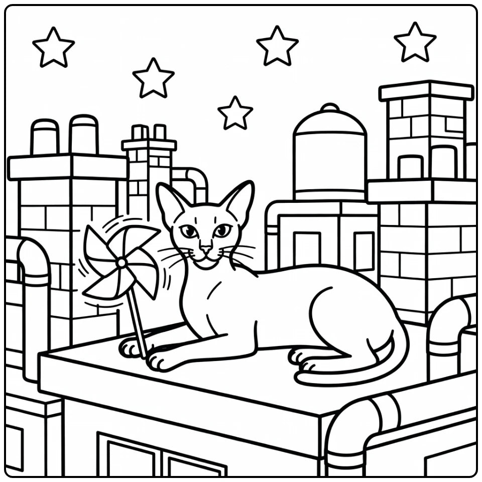 50 Cat Coloring Pages Bundle : Printable PDFs To Print (Pack 2)