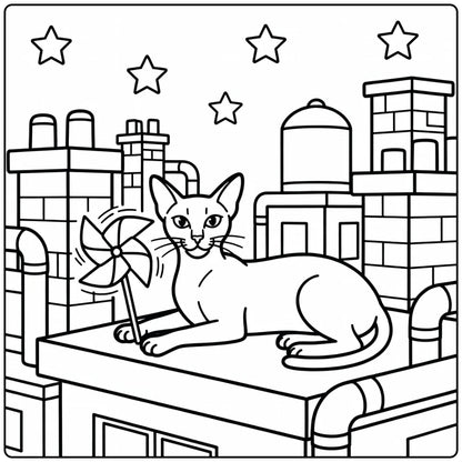 50 Cat Coloring Pages Bundle : Printable PDFs To Print (Pack 2)