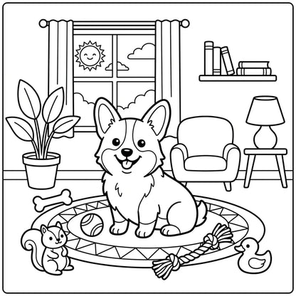 50 Corgi Coloring Pages: Printable PDFs To Print