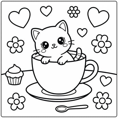 90 Kitten Coloring Pages: Printable PDF Downloads