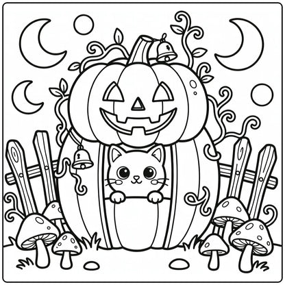 50+ Halloween Cat Coloring Pages: Instant PDF Downloads