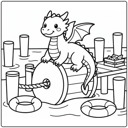 10+ Water Dragon Coloring Pages