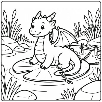 10+ Water Dragon Coloring Pages