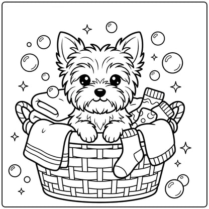 40 Yorkie Coloring Pages: Printable PDFs To Print