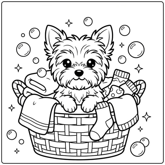 40 Yorkie Coloring Pages: Printable PDFs To Print