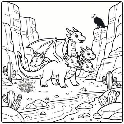 10+ Hydra Dragon Coloring Pages