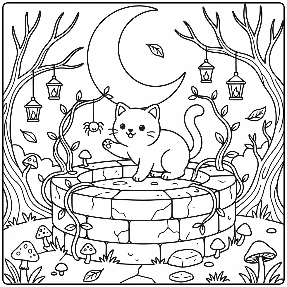 50+ Halloween Cat Coloring Pages: Instant PDF Downloads