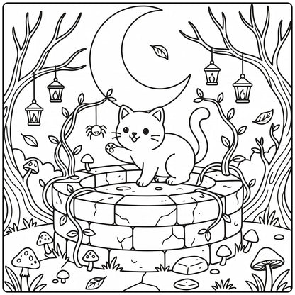 50+ Halloween Cat Coloring Pages: Instant PDF Downloads