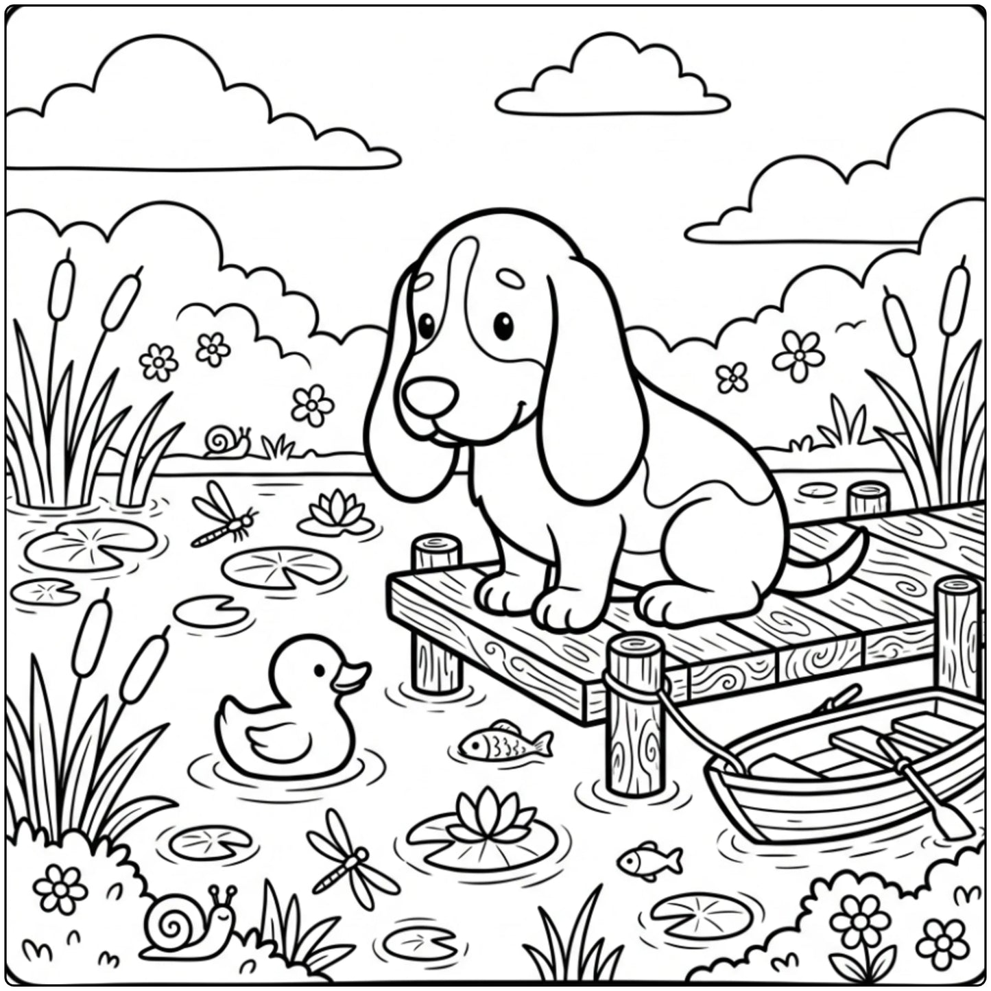 40 Basset Hound Coloring Pages: Printable PDFs To Print