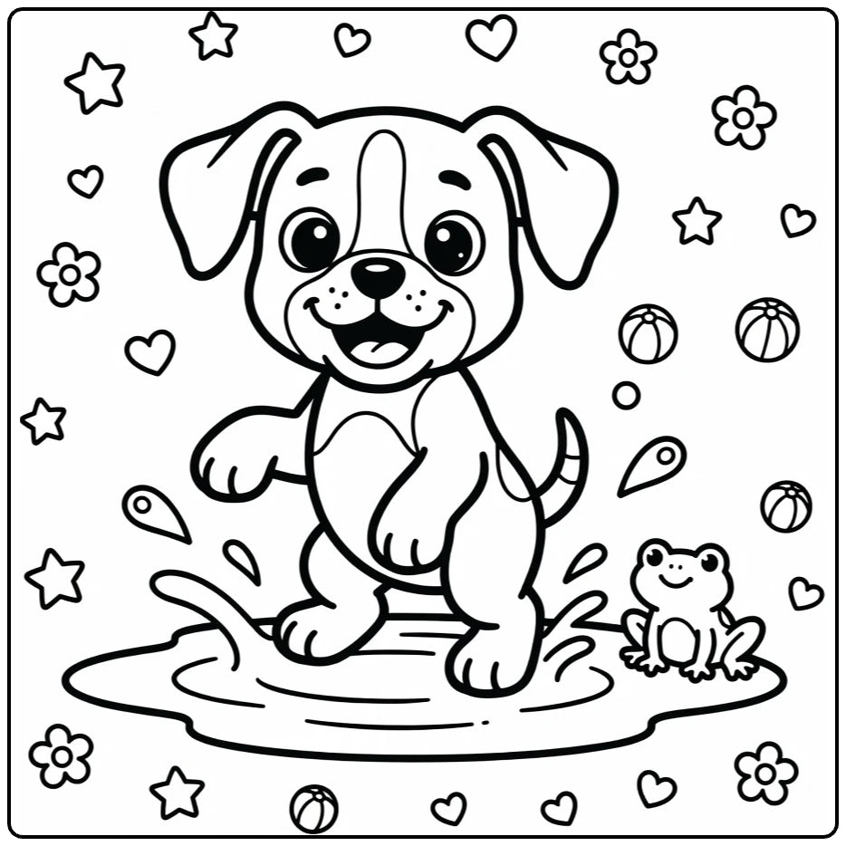 30 Dog Coloring Pages for Preschoolers : Printable PDFs To Print
