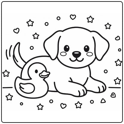 30 Dog Coloring Pages for Preschoolers : Printable PDFs To Print