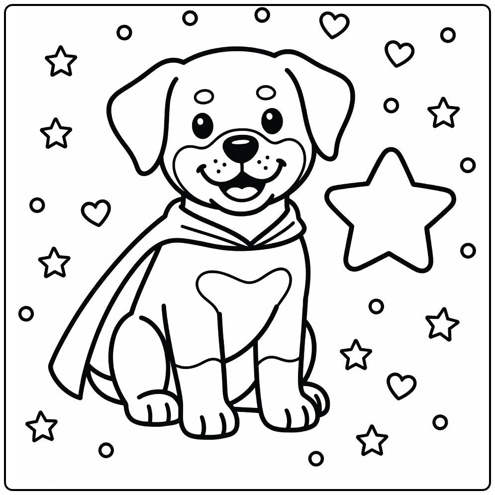 30 Dog Coloring Pages for Preschoolers : Printable PDFs To Print