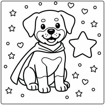 30 Dog Coloring Pages for Preschoolers : Printable PDFs To Print