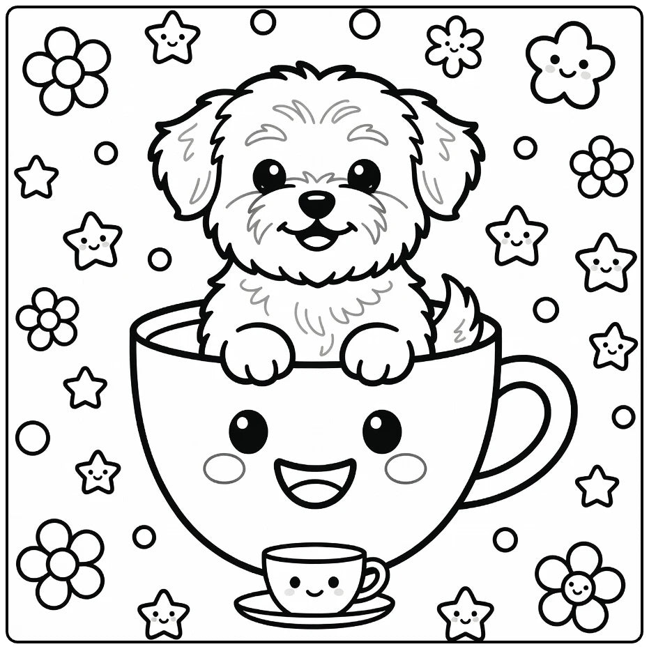 30 Dog Coloring Pages for Preschoolers : Printable PDFs To Print
