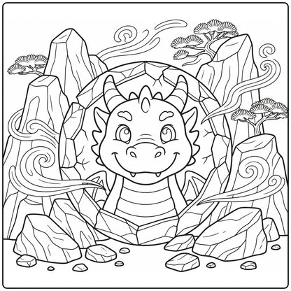 10+ Dragon Head Coloring Pages