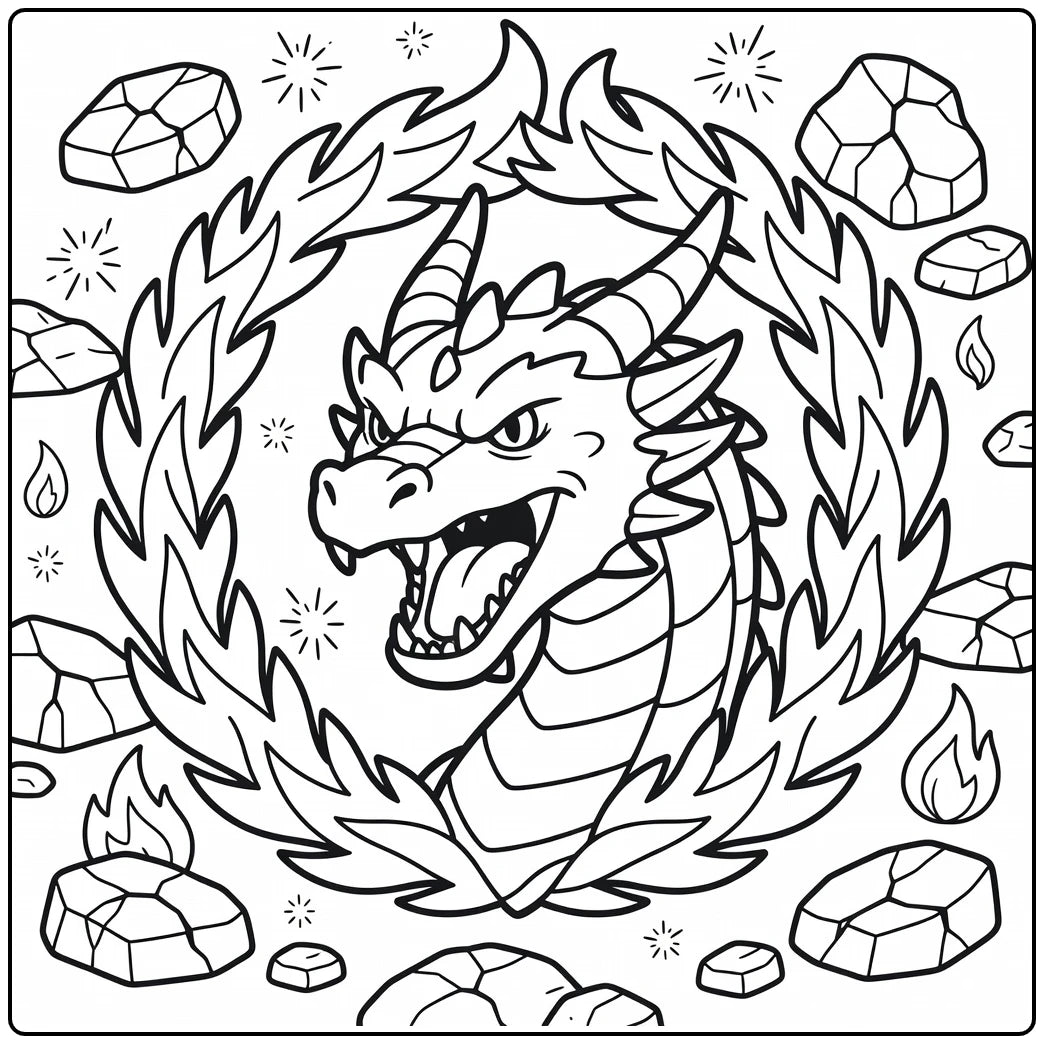 10+ Dragon Head Coloring Pages