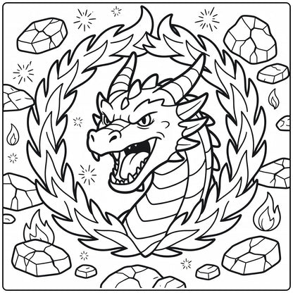 10+ Dragon Head Coloring Pages