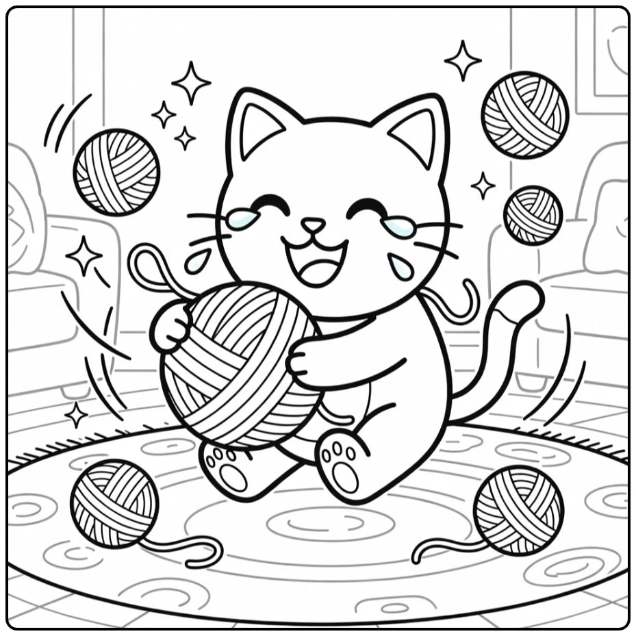 50 Cat Coloring Pages Bundle : Printable PDFs To Print (Pack 3)